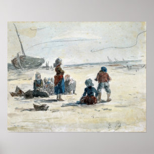 Poster Boudin - Esposas dos Pescadores, 1855