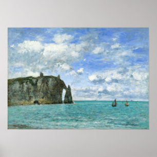 Poster Boudin - Etretat Cliff De Aval 1890