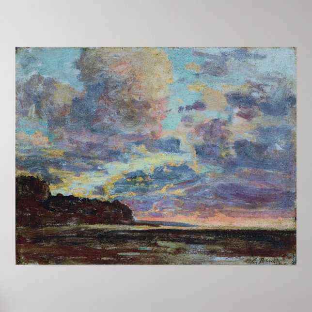 Poster Boudin - Etretat Sunset (Frente)