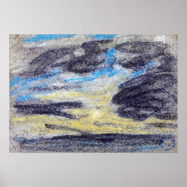 Poster Boudin - Nuvens Sobre O Mar 1860 (Frente)