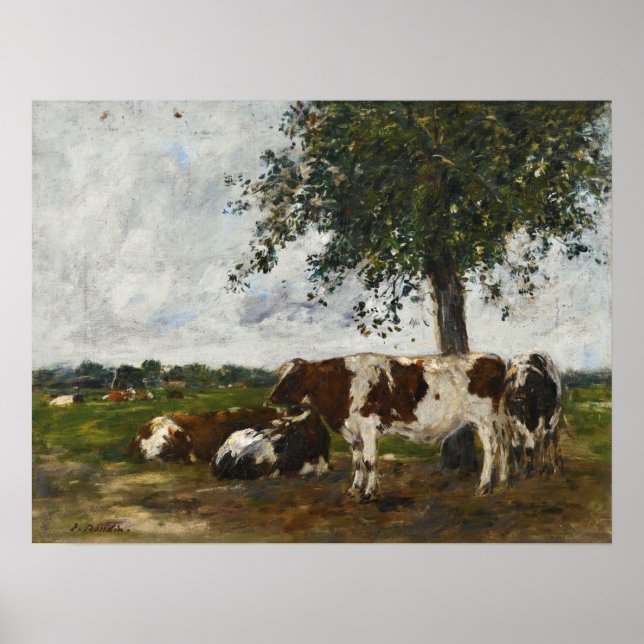 Poster Boudin - Vacas no Pasto (Frente)