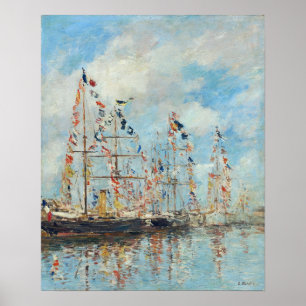 Poster Boudin - Yacht Basin, Em Trouville-Deauville, 1895