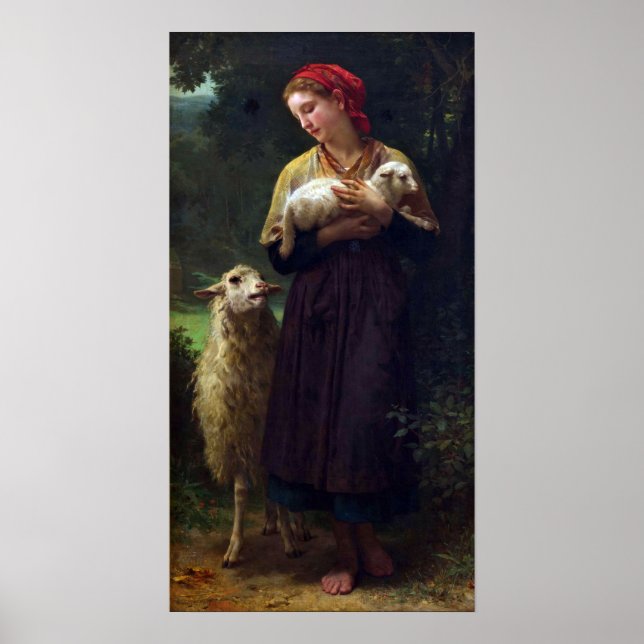 Poster Bouguereau - A Pastora (Frente)