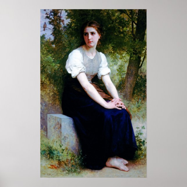 Poster Bouguereau - Canção do Rouxinol (Frente)