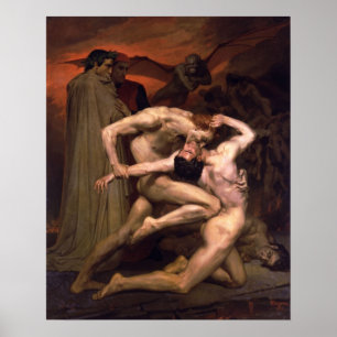 Poster Bouguereau-Dante E Virgil No Inferno