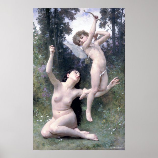 Pôster Bouguereau - Envole de L'Amour (Frente)