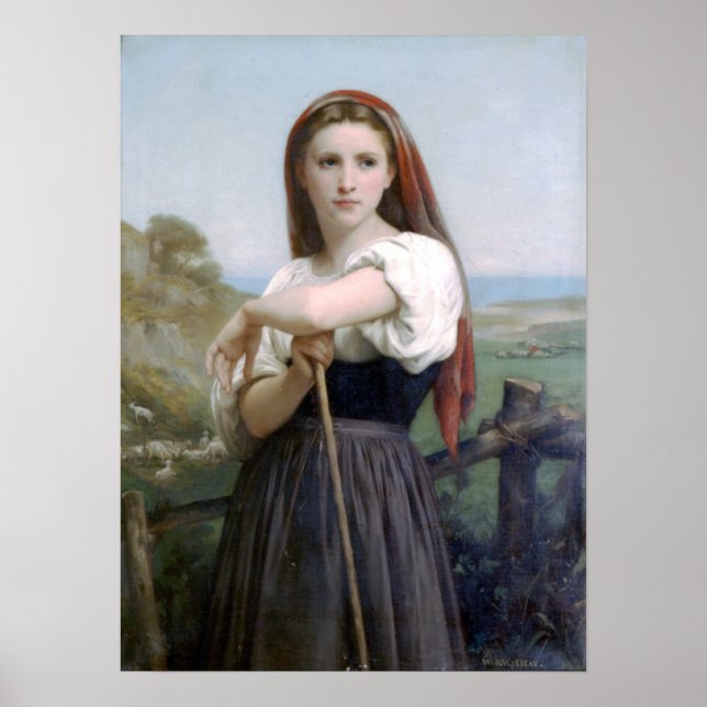 Pôster Bouguereau - Jeune Bergere (Frente)