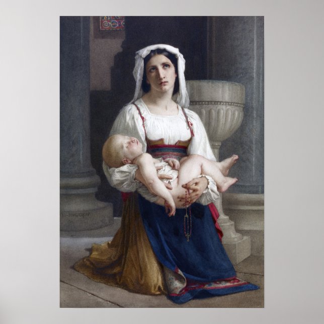 Poster Bouguereau - Kneeling camponês italiano (Frente)