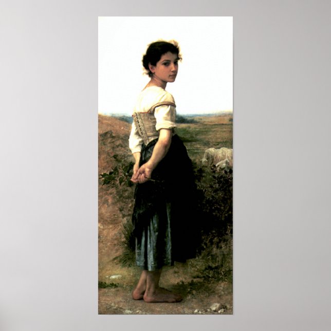 Pôster Bouguereau - La Jeune Bergere (Frente)