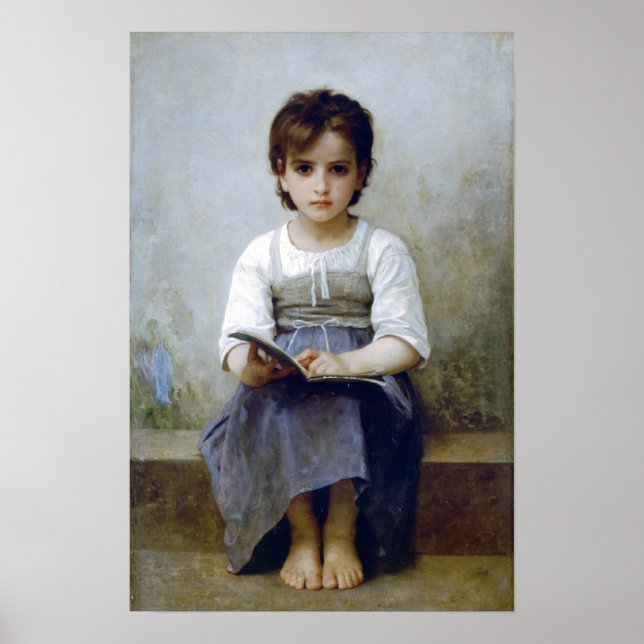 Poster Bouguereau - La Lecon Difficile (Frente)