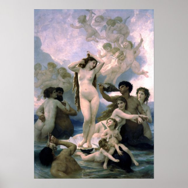 Poster Bouguereau - La Naissance de Venus (Frente)