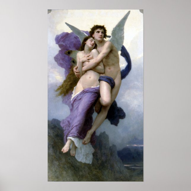 Pôster Bouguereau - Le Ravissement de Psyche (Frente)