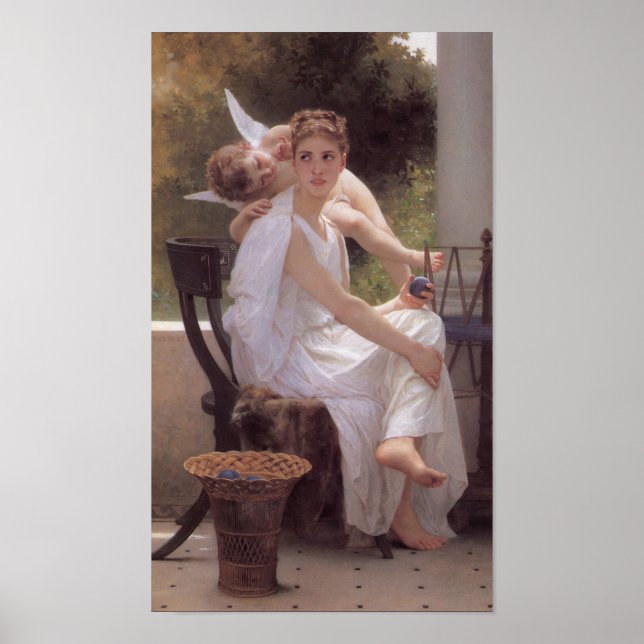 Poster Bouguereau Le Travail Interrompu (Frente)
