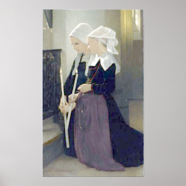 Poster Bouguereau - Le Voeu à Sainte-Anne-d'Auray (Frente)