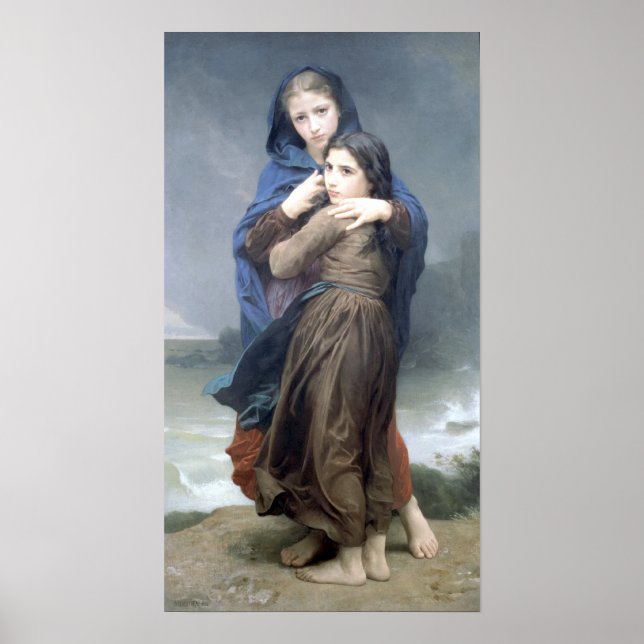 Pôster Bouguereau - L'Orage (Frente)