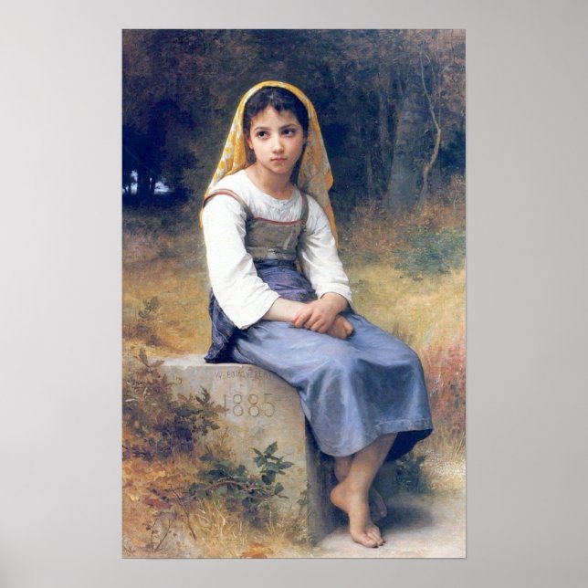 Pôster Bouguereau - Meditação (Frente)