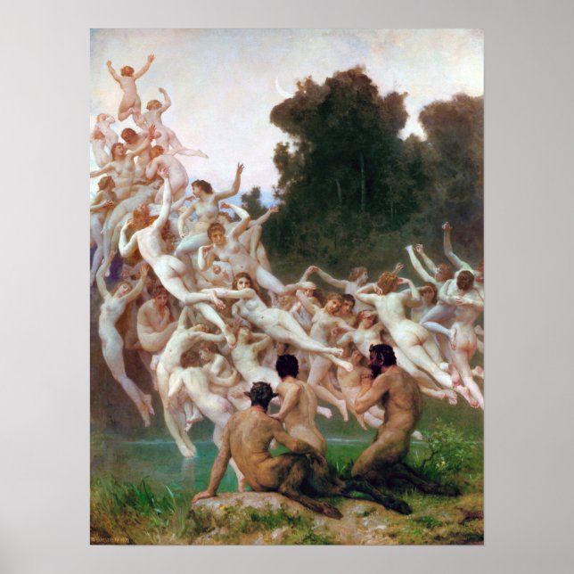 Poster Bouguereau - Os Oreades, 1902 (Frente)