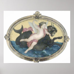 Pôster Bouguereau - Putti sur un Monstre Marin