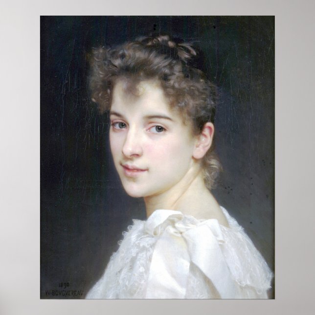 Pôster Bouguereau - Retrato de Gabrielle Cot (Frente)