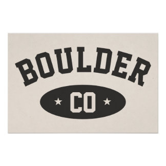 Pôster Boulder Colorado Vintage Sporty Typography Print