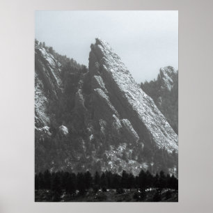 Poster Boulder Flatirons Névoa