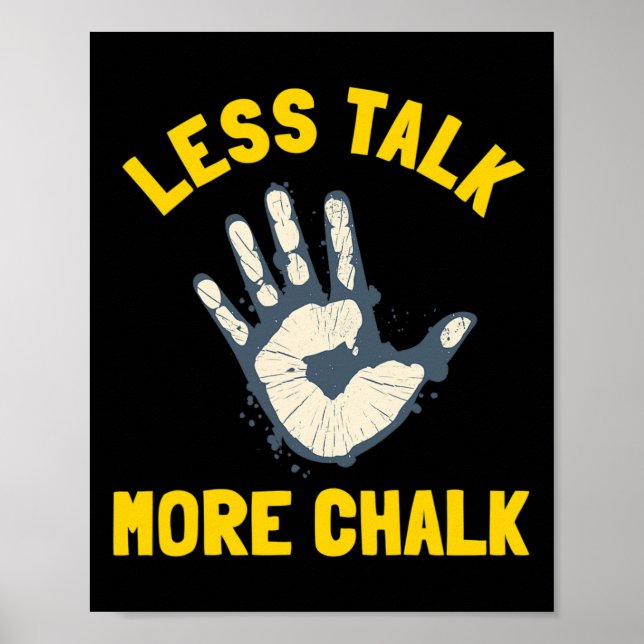 Poster Bouldering Climber Chalk Boulderer Artificial Rock (Frente)