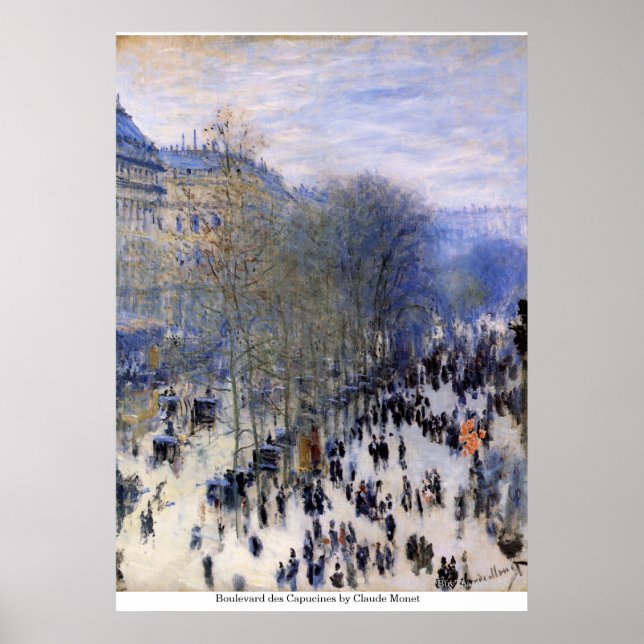 Poster Boulevard des Capucines, por Claude Monet (Frente)