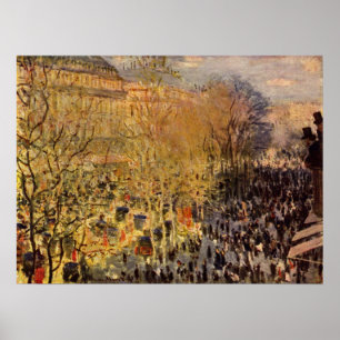 Pôster Boulevard des Capucines, por Claude Monet, Belas A