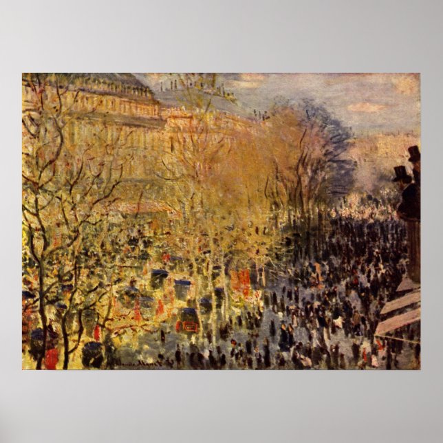 Pôster Boulevard des Capucines, por Claude Monet, Belas A (Frente)