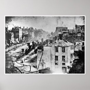 Poster Boulevard du Temple Paris França 1838