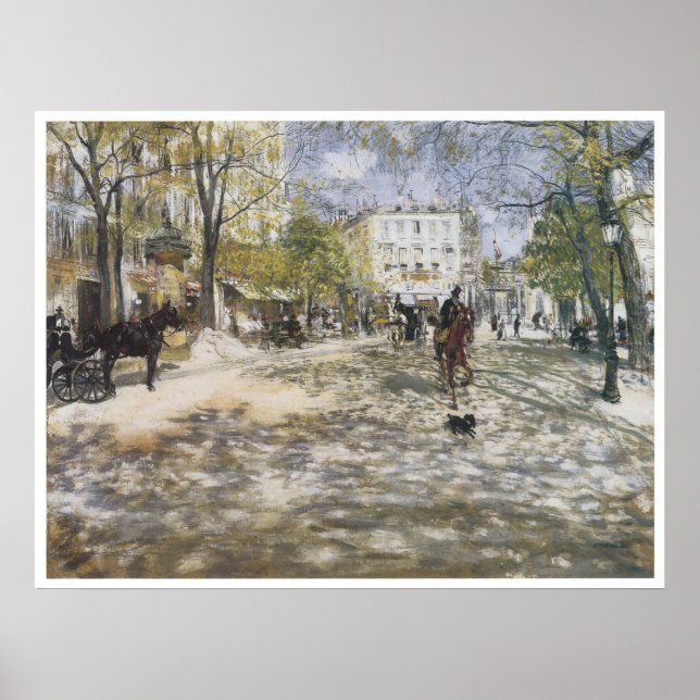 Poster Boulevard in Paris, 1888 Jean-Francois Raffaelli (Frente)