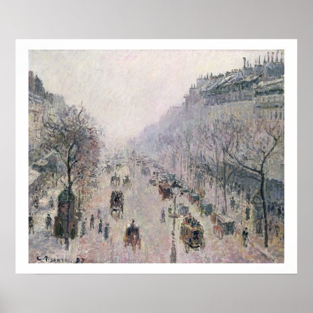Poster Boulevard Montmartre, 1897 (óleo na canvas) (Frente)
