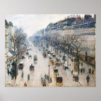 Poster Boulevard Montmartre 1897, por Camille Pissarro