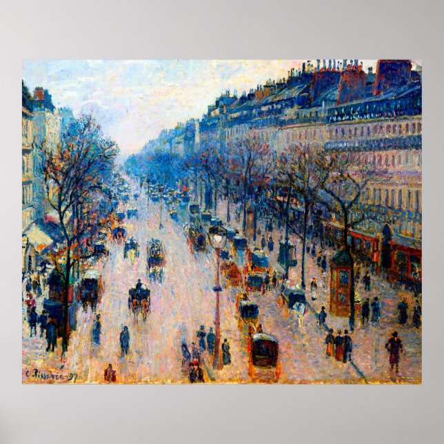Poster Boulevard Montmartre Camille Pissarro 1897 (Frente)