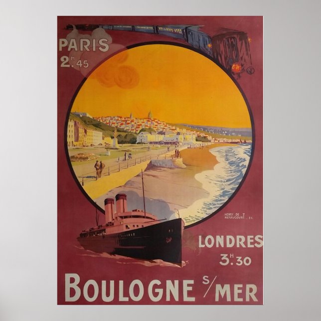 POSTER BOULOGNE SUR MER (Frente)