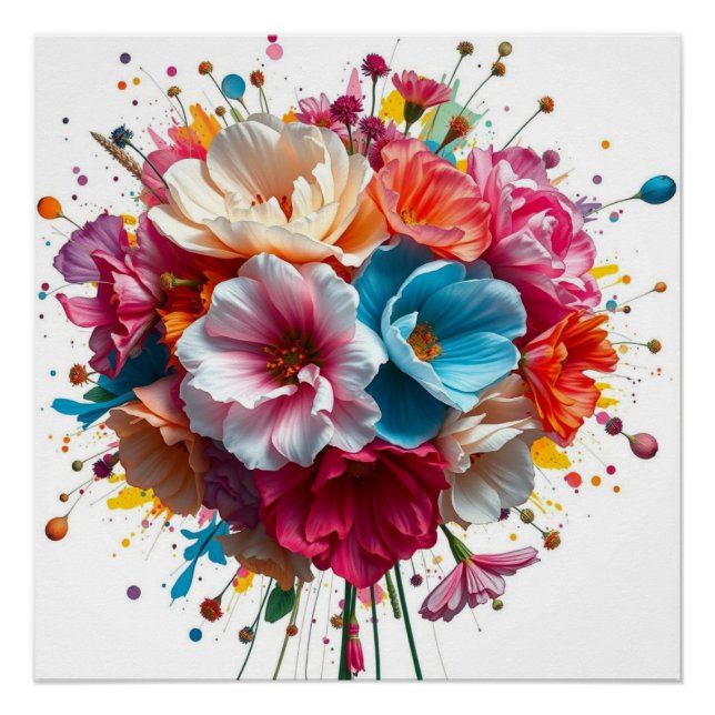 Pôster bouquet of flowers (Frente)