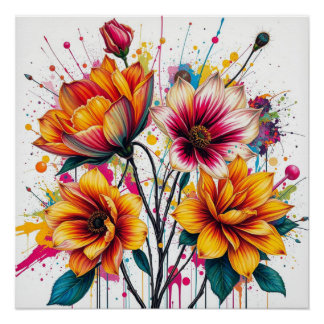Pôster bouquet wall art