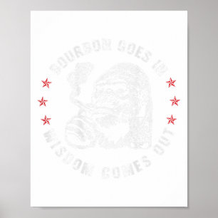 Poster Bourbon entra na sabedoria sai macaco uísque (o