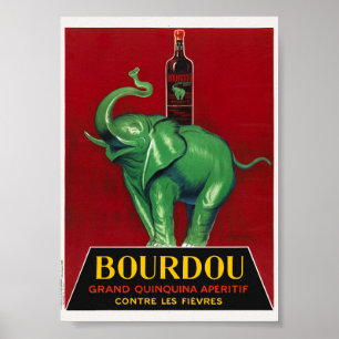 Poster Bourdou Grand Quinquina Apéritif France Vintage