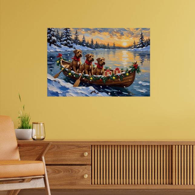 Poster Bouvier des Flandres Barco de Natal Feriado (Sala de Estar 2)