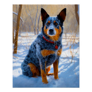 Pôster Bovinos Australianos Deixam nevar no Natal