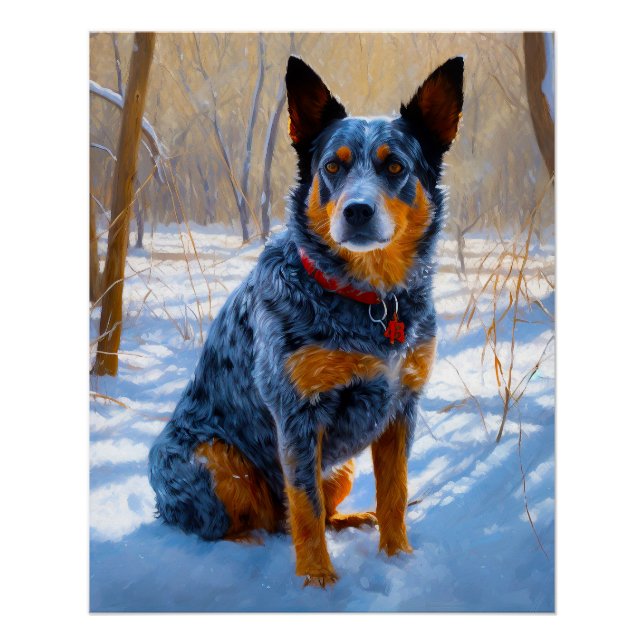 Pôster Bovinos Australianos Deixam nevar no Natal (Frente)