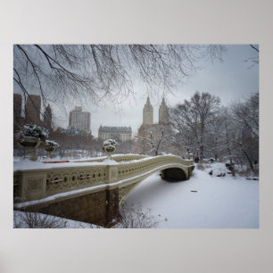 Pôster Bow Bridge in Winter, Central Park, NYC, All Sizes