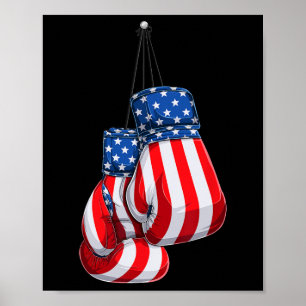 Poster Box Luvas American Flag 4º Do Julho Boxing