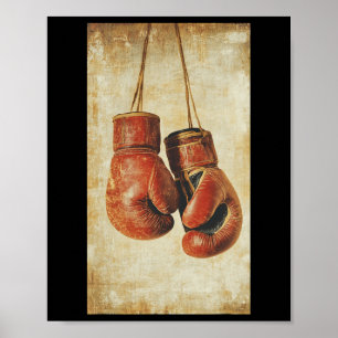 Poster Boxas Luvas Esporte Boxer Prompt Vintage Mma 1