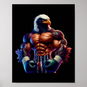Poster Boxe Blackhawk Boxeador Kickboxer Lutador de MMA C