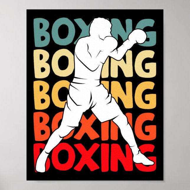 Poster Boxe Boxeador Meninos Homens Crianças 1  (Frente)