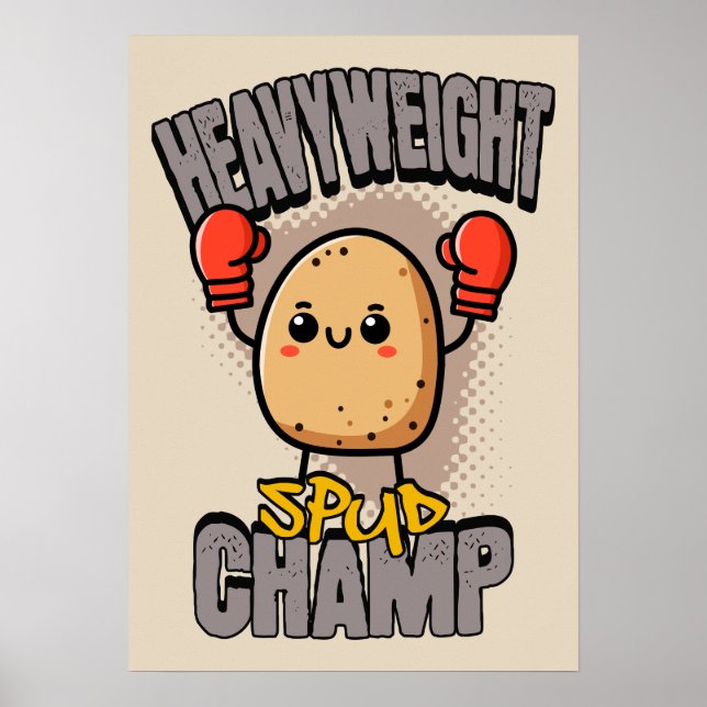Poster Boxe de Batata Campeão Peso-Pesado Spud (Frente)