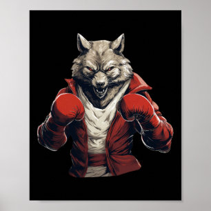 Poster Boxe de Lobo Boxe Artes Marciais Mistas Kickboxing