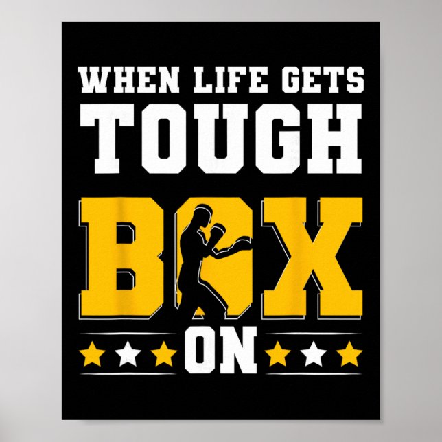 Poster Boxe em Sombra Socos Kickboxing Luvas de Boxe G F (Frente)